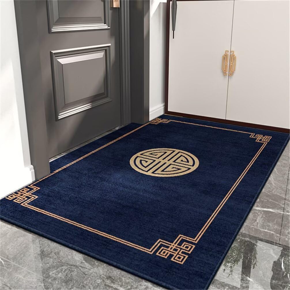 Tapis antidérapant chambre ado bleu facile à entretenir 120x160
