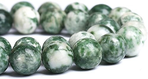 Miniatura 2 de 60 cuentas sueltas de jaspe verde de piedra natural de 0.236 in para hacer joyas y pulseras