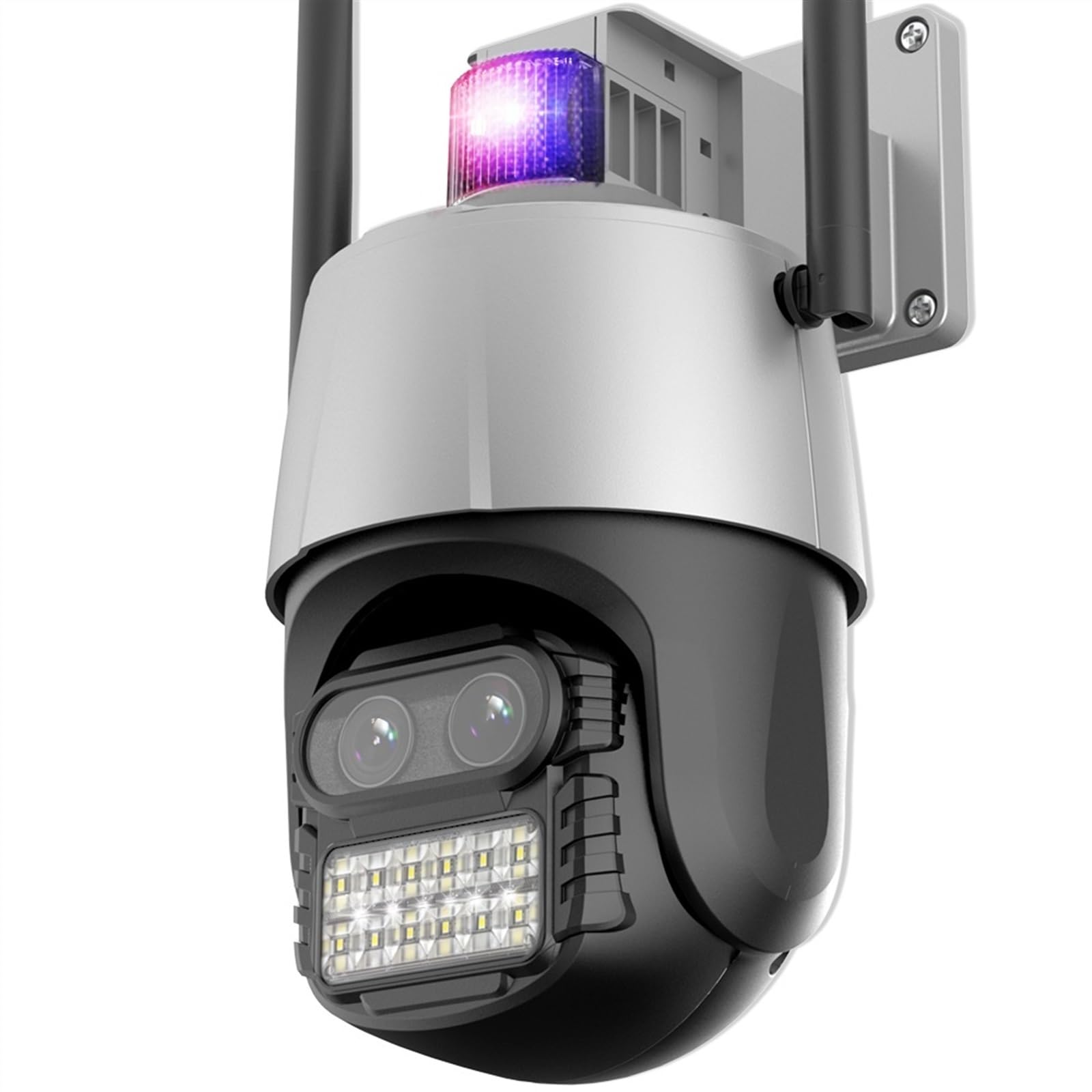 CVFRDD 8MP 4K IP Camera Security PTZ Camera 2.8+12mm Dual-Lens Outdoor Color Night Vision Surveillance CCTV Camera 8x Digital Zoom(64G)