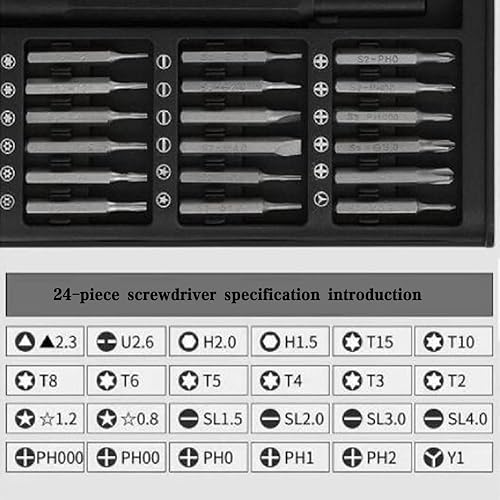 Miniatura 2 de Juego de destornilladores pequeños 24 en 1, kit de herramientas de reparación magnética de precisión