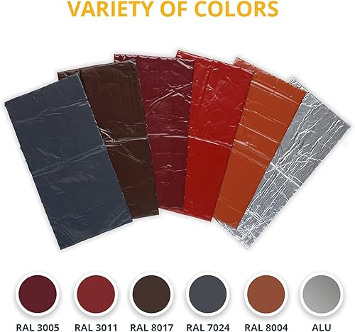 Miniatura 2 de ALENOR Parche de reparación de butilo rojo para todo tipo de clima, parche de sellado impermeable de 4 x 6 pulgadas, reparación de tuberías de techo