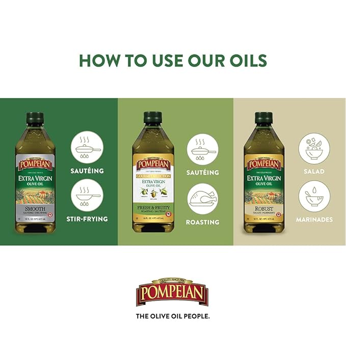 Pompeian Aceite de Oliva Extra Virgen Variedad Pack de 3 miniatura 4