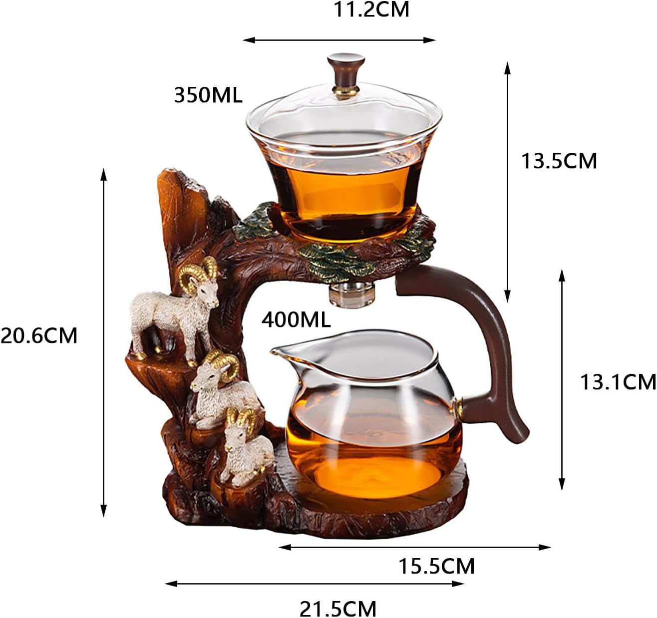 Semi-Automatic Tea Set - Magic Glass Magnetic Tea Kettle, Lazy Household Tea Brewer