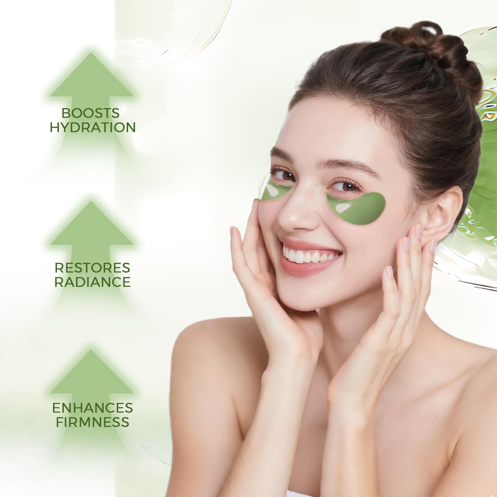 Patch Occhi Idratanti con Aloe Vera e Collagene, 60 Pezzi Maschera Occhiaie e Borse Effetto Defaticante, Trattamento Contorno Occhi Antirughe per Uomo e Donna, Patch Idrogel per Rughe e Linee Sottili - 4