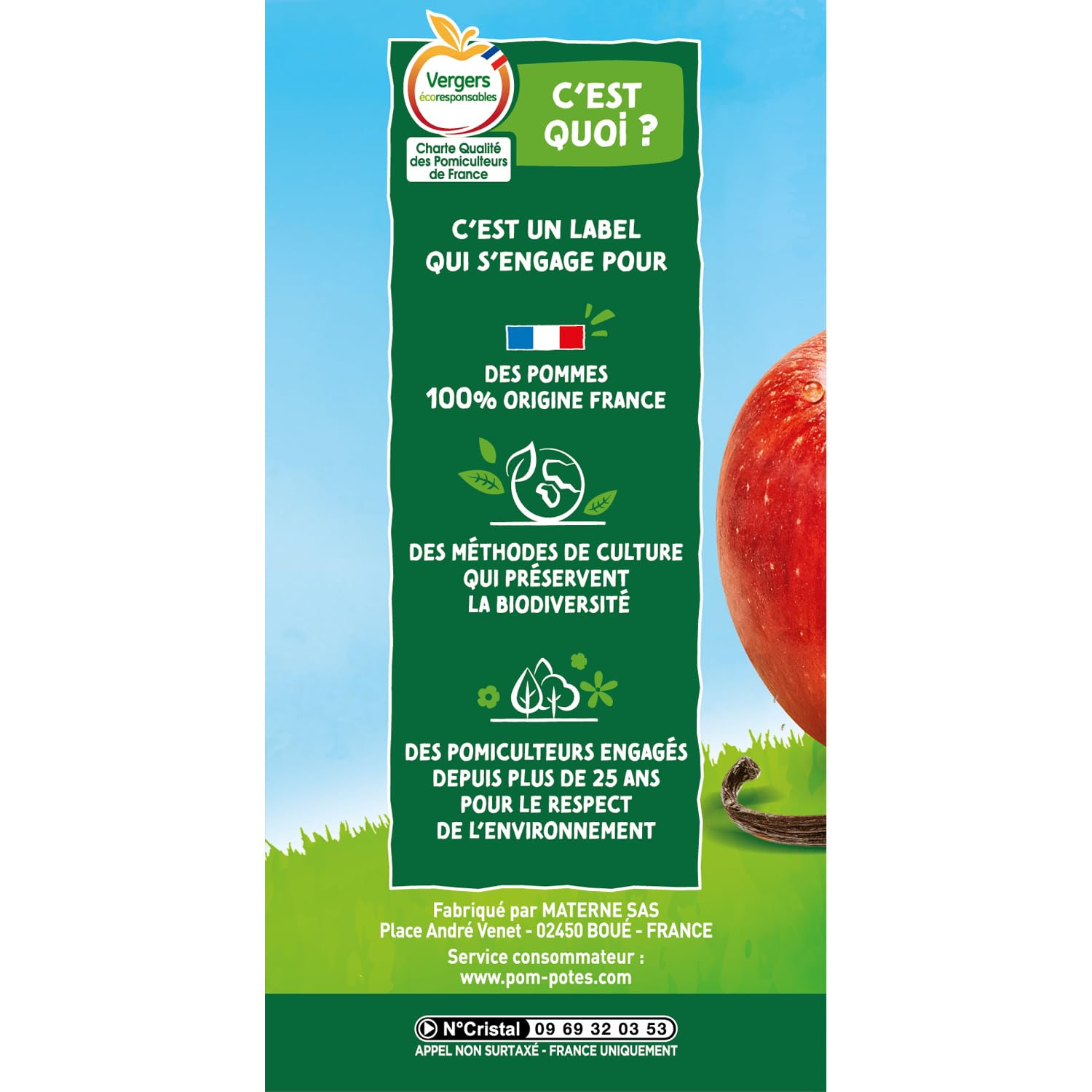 POM'POTES Compotes Gourdes Sans Sucres Ajoutés Pomme & Pomme Vanille - Lot de 12 x 90 g - Purées de fruits françaises en format nomade - Lot de 3