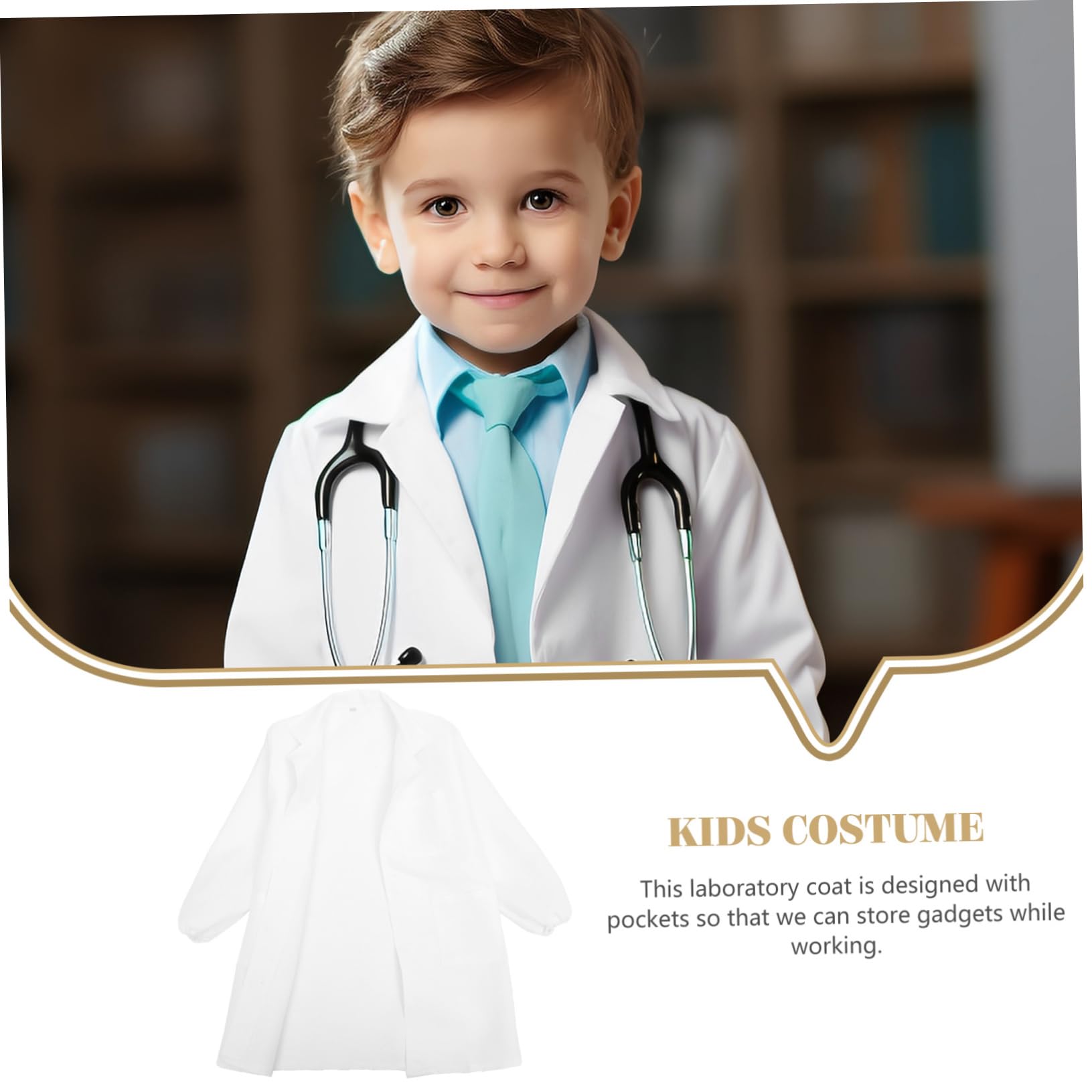 SUPVOX Bata De Para Bata De Para Para Disfraz De Científico Para Disfraz De Ocupación Preescolar
