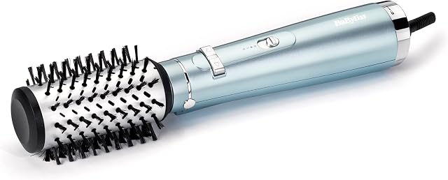 BaByliss Hydro-Fusion Air Styler, 700W Drying and Styling in one, 50mm Rotating Hair Dryer Brush, Ionic, smooth blow dry
