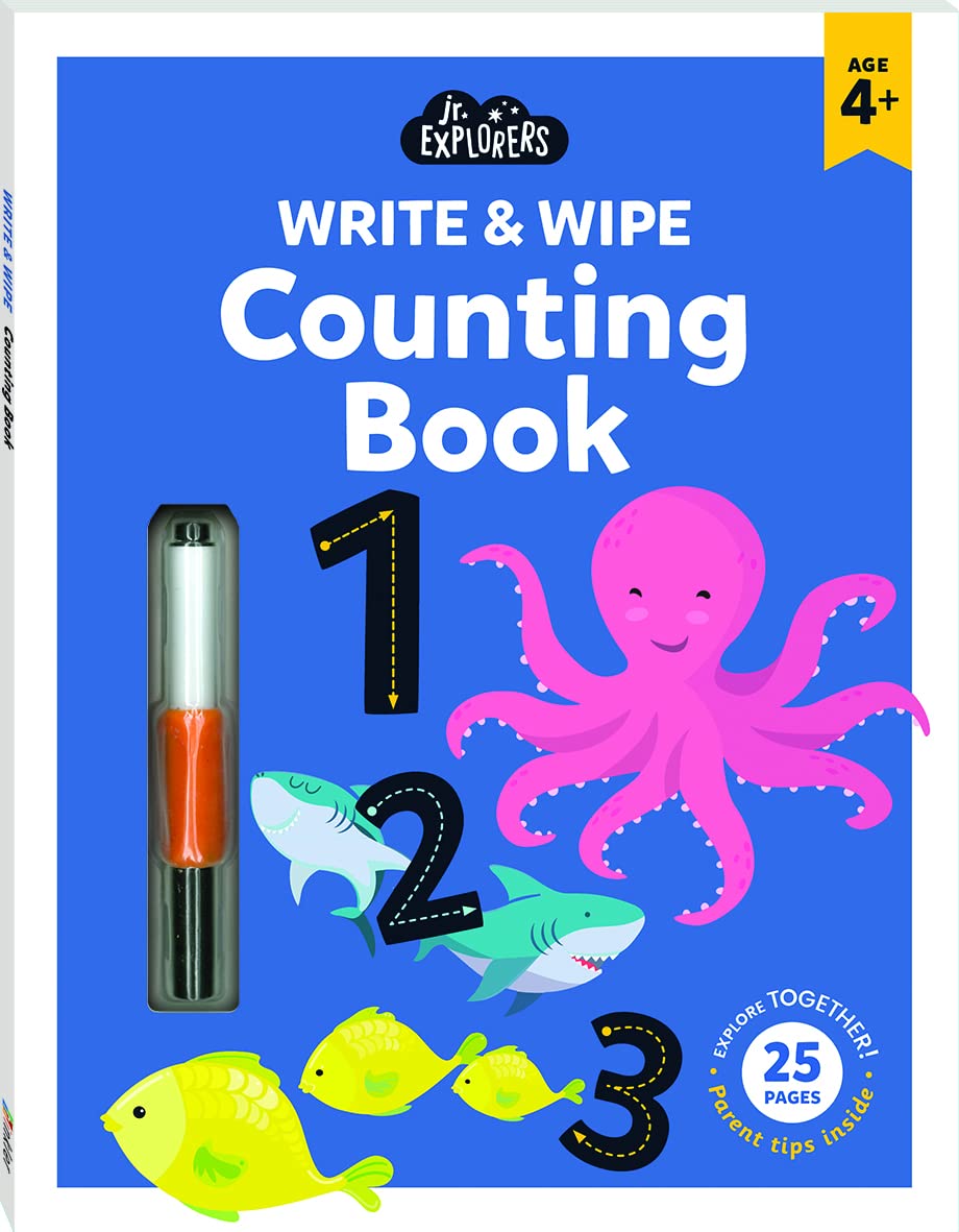 Hinkler Junior Explorers Write and Wipe Counting Book Paperback – December 2, 2021