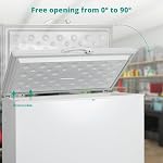 SMETA Propane Freezer LPG/Electric 110v Propane Chest Freezer Outdoor RV Refrigerator Off-grid Living Life Lockable Absorption 2 Way Gas Deep Freezer for Camper Van, Large Capacity 7.1 Cu.Ft, White