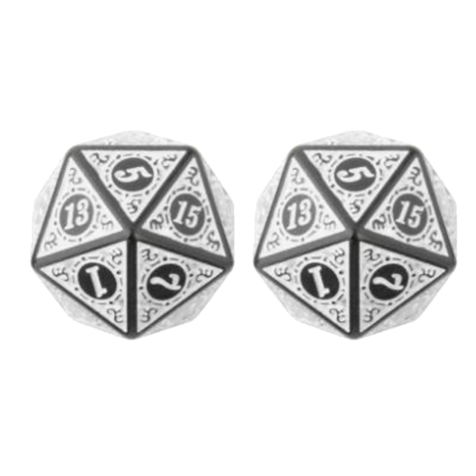 Lot de 10 dés polyédriques résistants à l'usure pour MTG, jouets, cadeau, RPG, blanc, 20 mm