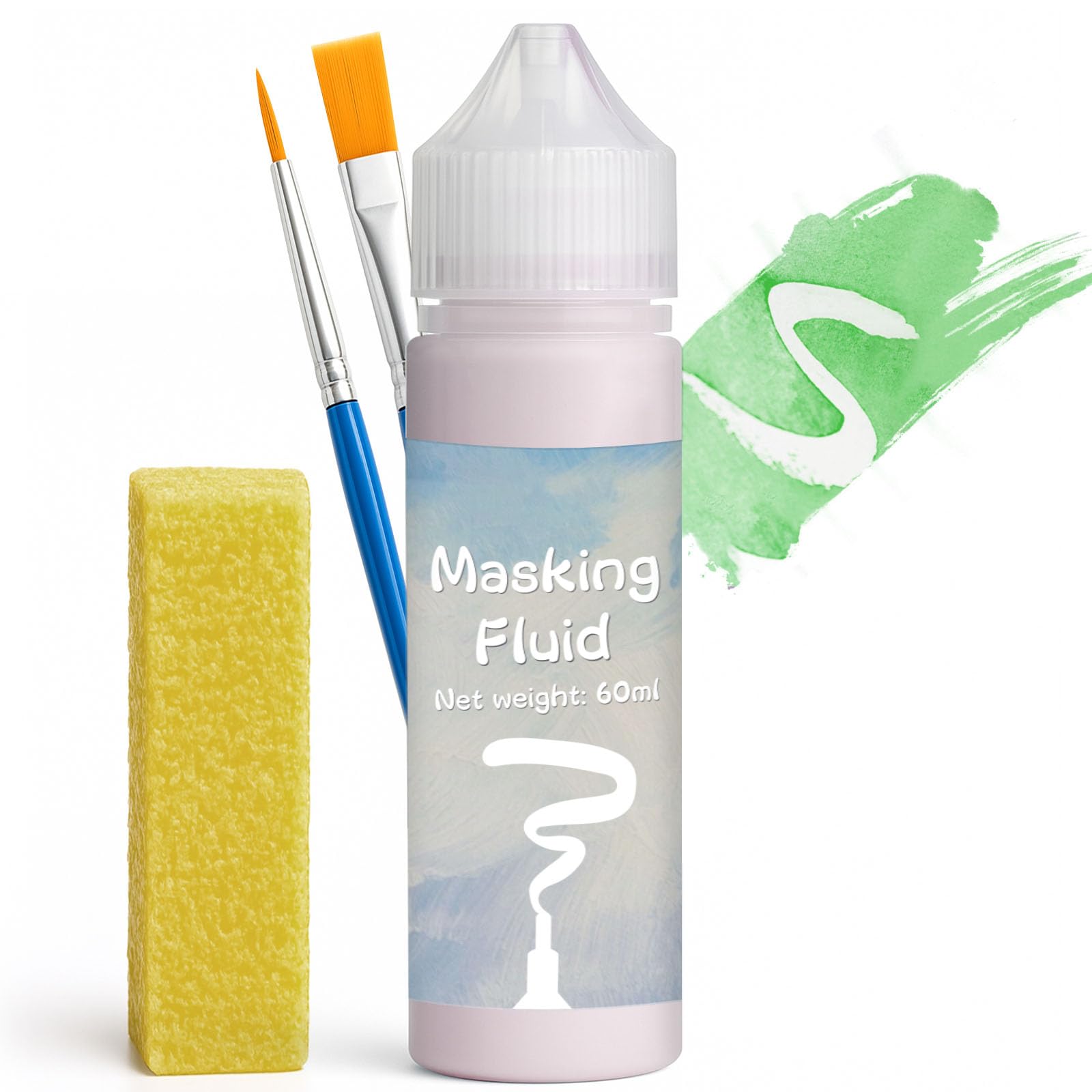 Innovayou Red Masking Fluid For Watercolour Painting 60Ml, Fast-Drying, Easy Peel, Watercolor Masking Fluid Prevent Staining Keeps Areas Colorless