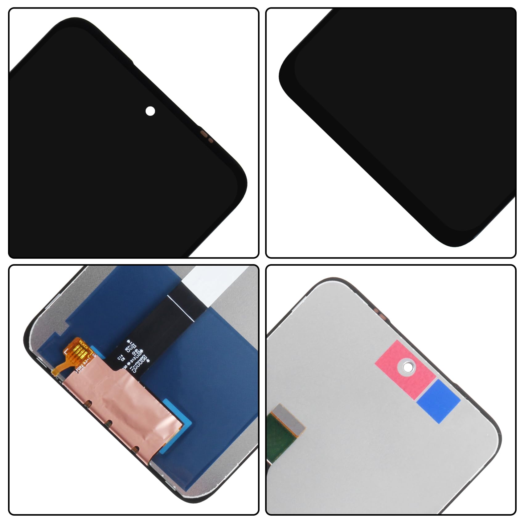 Schermo TFT LCD per Motorola Moto G15 XT2521-3 Schermo di ricambio per Motorola Moto G15 Power XT2521-5 Display LCD Digitizer Touch Screen Kit di montaggio completo con telaio (nero)