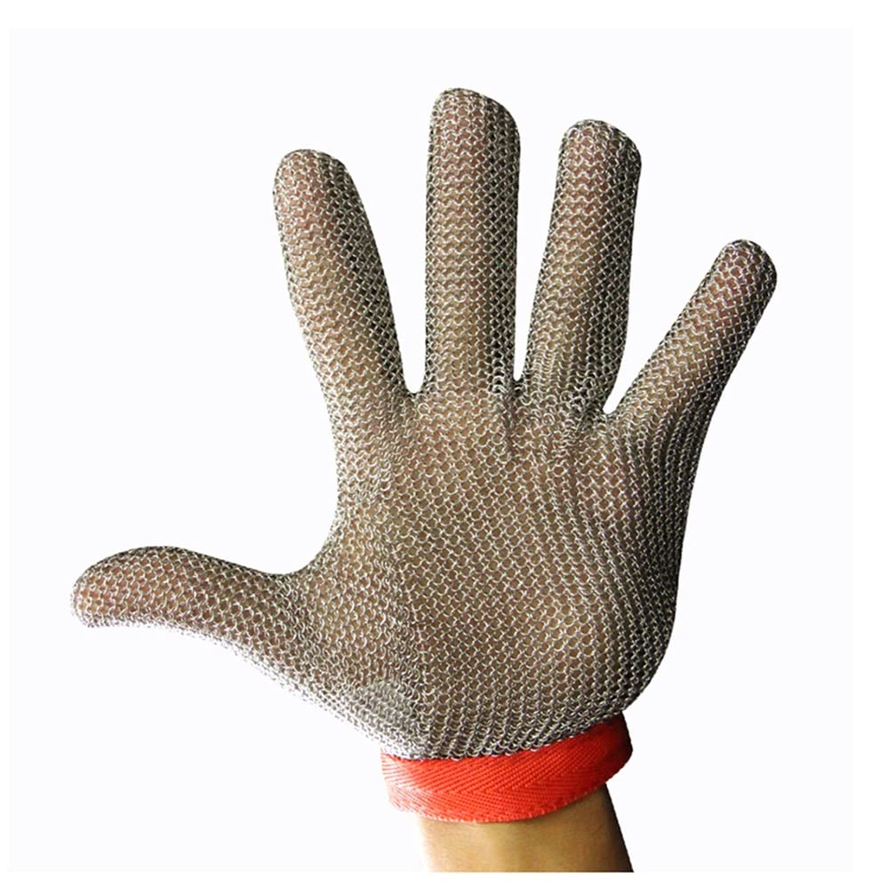 Guantes De Alambre De Acero De 5 Dedos, Seguridad Resistentes, For Manos A La Izquierda Y Derecha, Adecuadas For La Cocina De Carnicero A Los Sastres