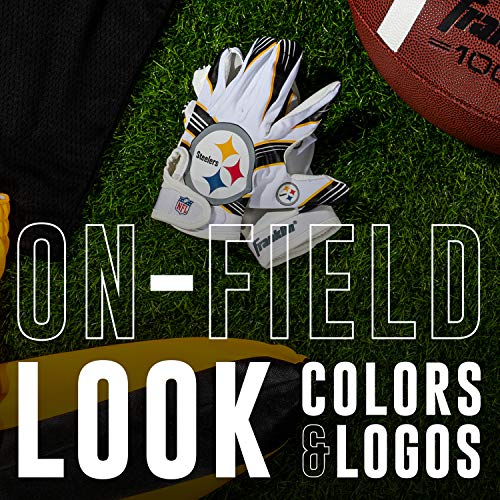 Image of Franklin Sports Youth NFL Football Receiver Gloves - Kids Football Gloves Pair - NFL Team Logos and Silicone Palm