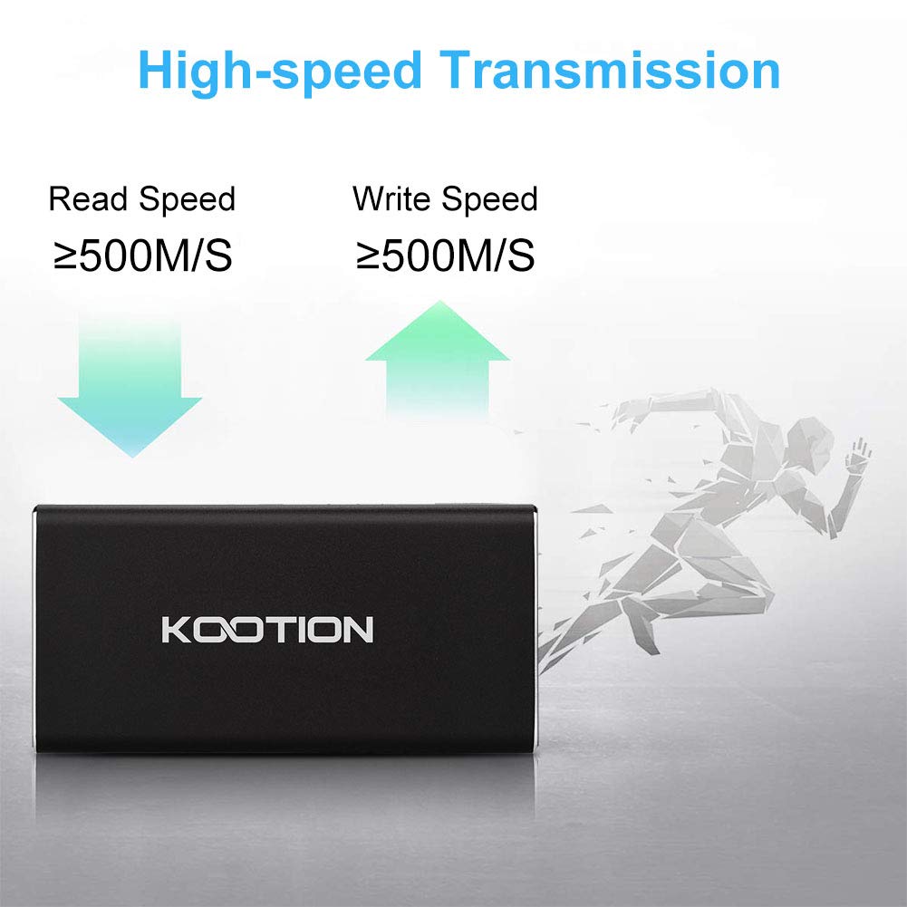 KOOTION External SSD 250GB Portable SSD High-Speed Solid State Drive Read up to 500MBs & Write up to 450MBs product thumbnail 3
