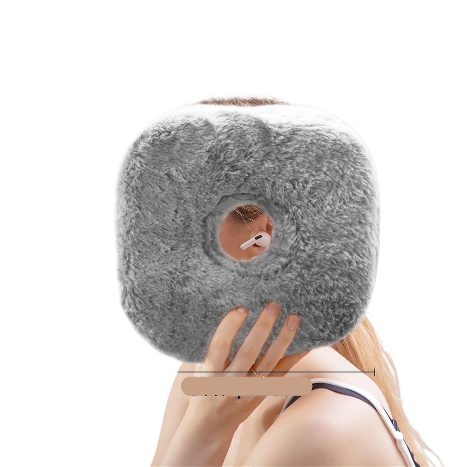 LuoAXINN Piercing Pillow 1pc Ear Pillow - Square & Round for Side Sleepers, Relief for Piercings, Soft Ear-Friendly Cushion(Light Gray Square)