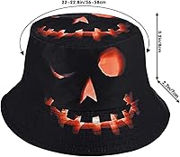 Vista 14 de Halloween Bucket Hat Beach Sun Hat Funny Fishing Hat for Women, Reversible Double-Side Wear