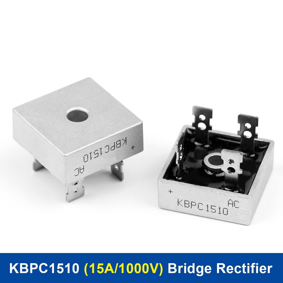 Diodo raddrizzatore a ponte, KBPC1510 15A 1000V Diodi elettronici al silicio, 4 pin (Size : 10Pcs)
