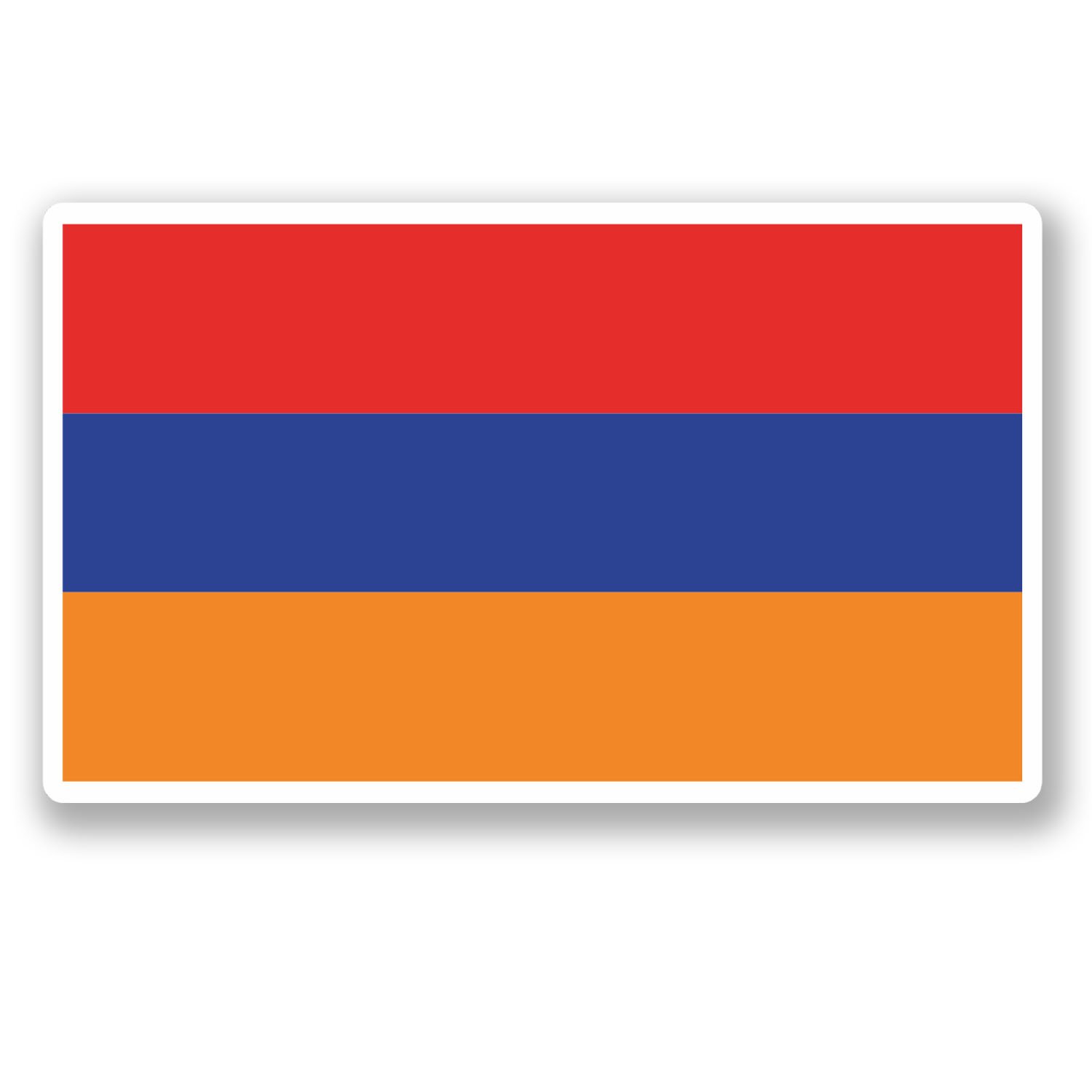 Destinationvinyl Multi 2 X 10Cm Armenia Flag Vinyl Sticker Bike Laptop Car Travel Luggage Tag Fun #5312 (10Cm Wide X 6Cm Tall)