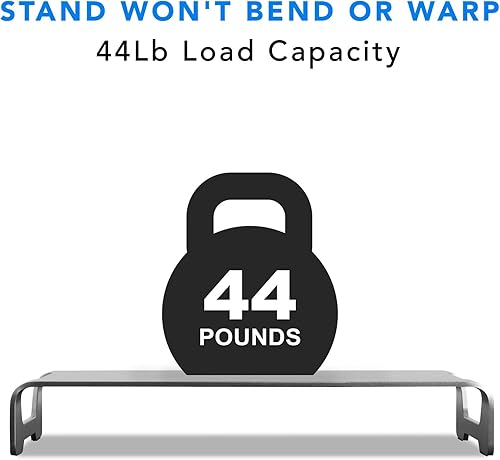 Miniatura 7 de Mount-It! Soporte de monitor de aluminio para iMac - Elevador ancho de monitor Unibody - Soporte de metal para monitor de escritorio con