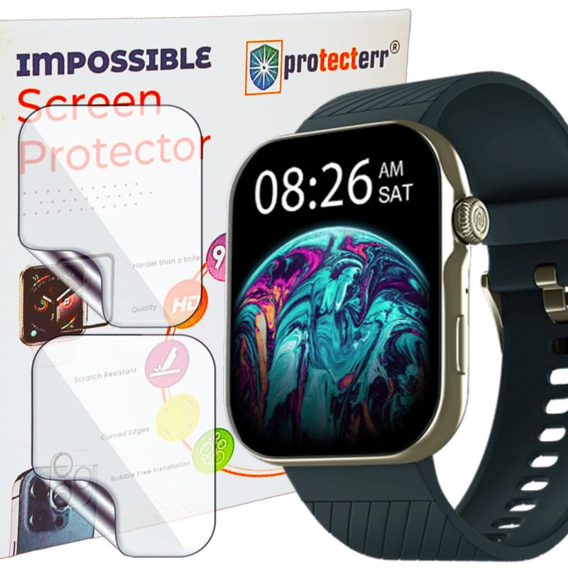 Image of Screen Protector Guard For Noise Colorfit Ultra 3 (1.96 inch inch) Smartwatch (2 pack) - (NOT A TEMPERED GLASS)