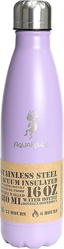 Miniatura 2 de Aquapelli Botella deportiva con aislamiento al vacío, 16 onzas, violeta violeta