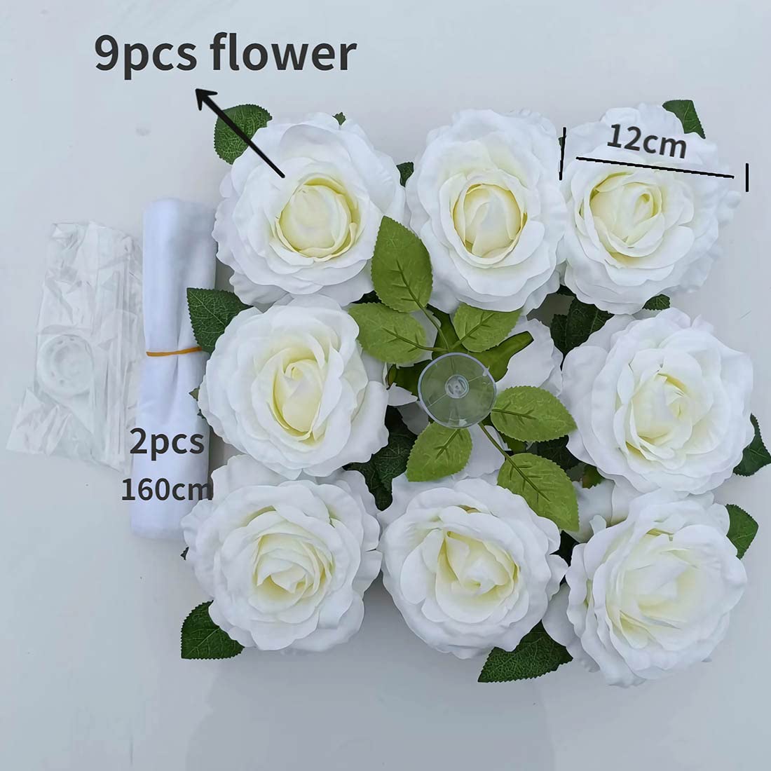 Bouquet de fleurs artificielles pour décoration de voiture de mariage, décoration de voiture de mariage, ruban pour voiture de mariée, décoration de Noël