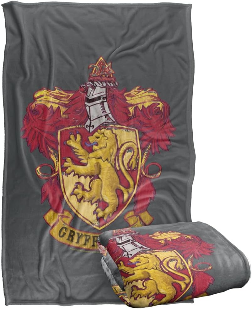 Harry Potter Hufflepuff Rough Crest Silky Touch Super Soft Throw Blanket 36" x 58",Hufflepuff Rough Crest