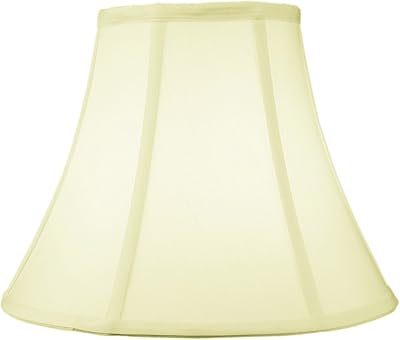 6x12x9.5 Egg Shell Shantung Bell Lampshade - Perfect for small table lamps, desk lamps, and accent lights -Medium, Egg Shell
