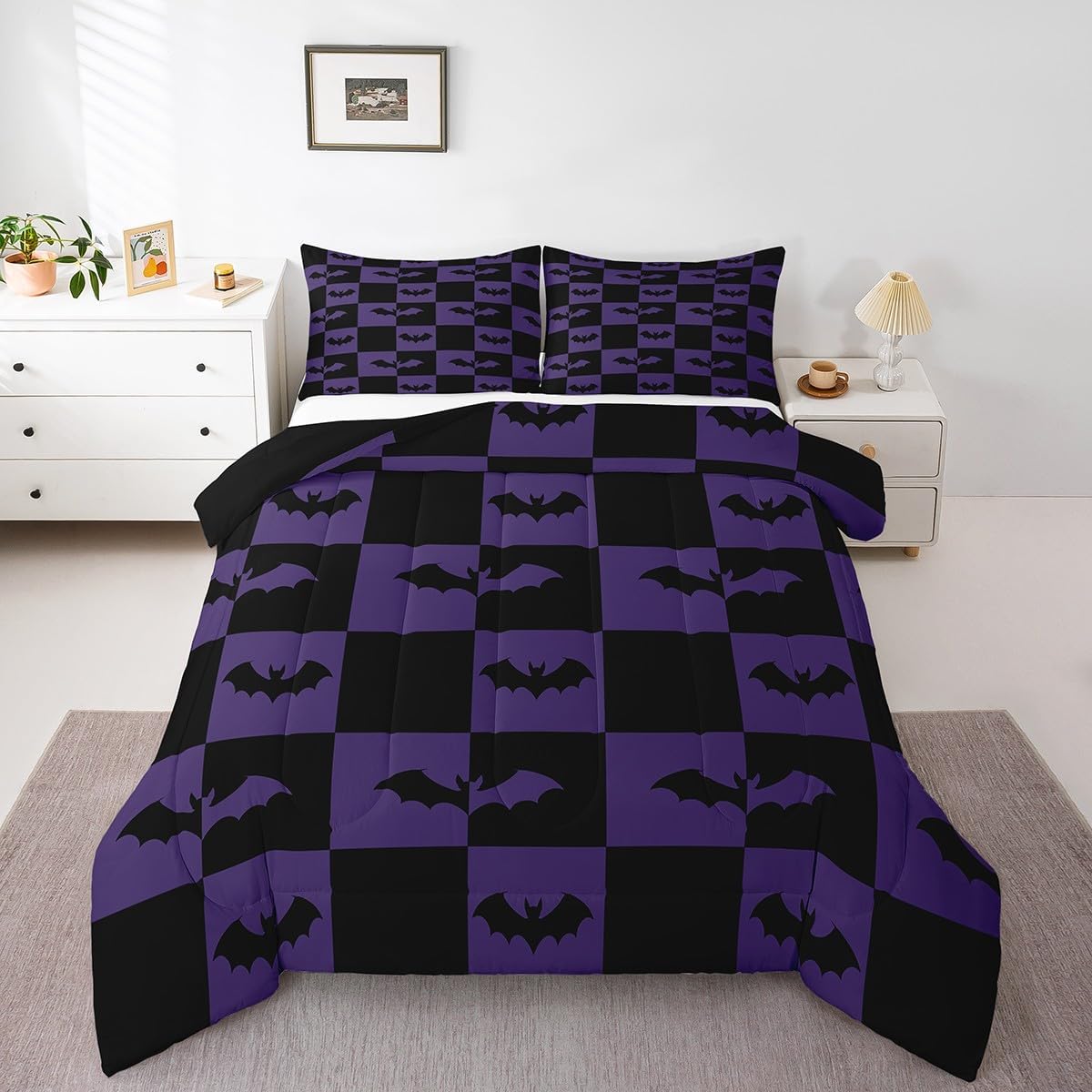 Castle Fairy Happy Halloween Bedding Set Full Size Bats