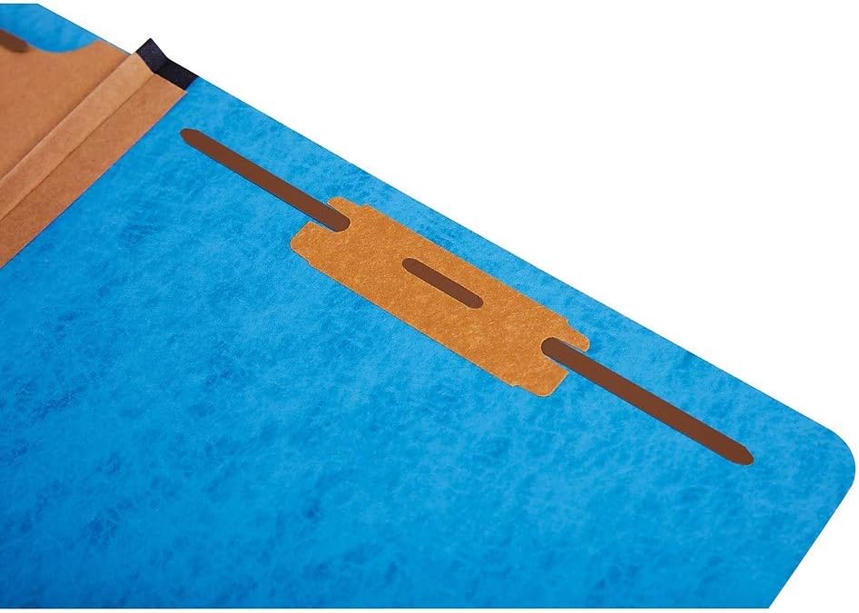 Staples Moisture‑Resistant Classification Folder, Letter Size, 2 Dividers, 2/5‑Cut Top Tab, Blue, Durable Construction, 10/Box