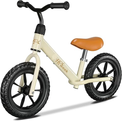 Bicicleta de equilibrio para niños pequeños de 12 pulgadas, sin pedales, bicicleta de entrenamiento para niños de 24 meses a 5 años, ajuste sin