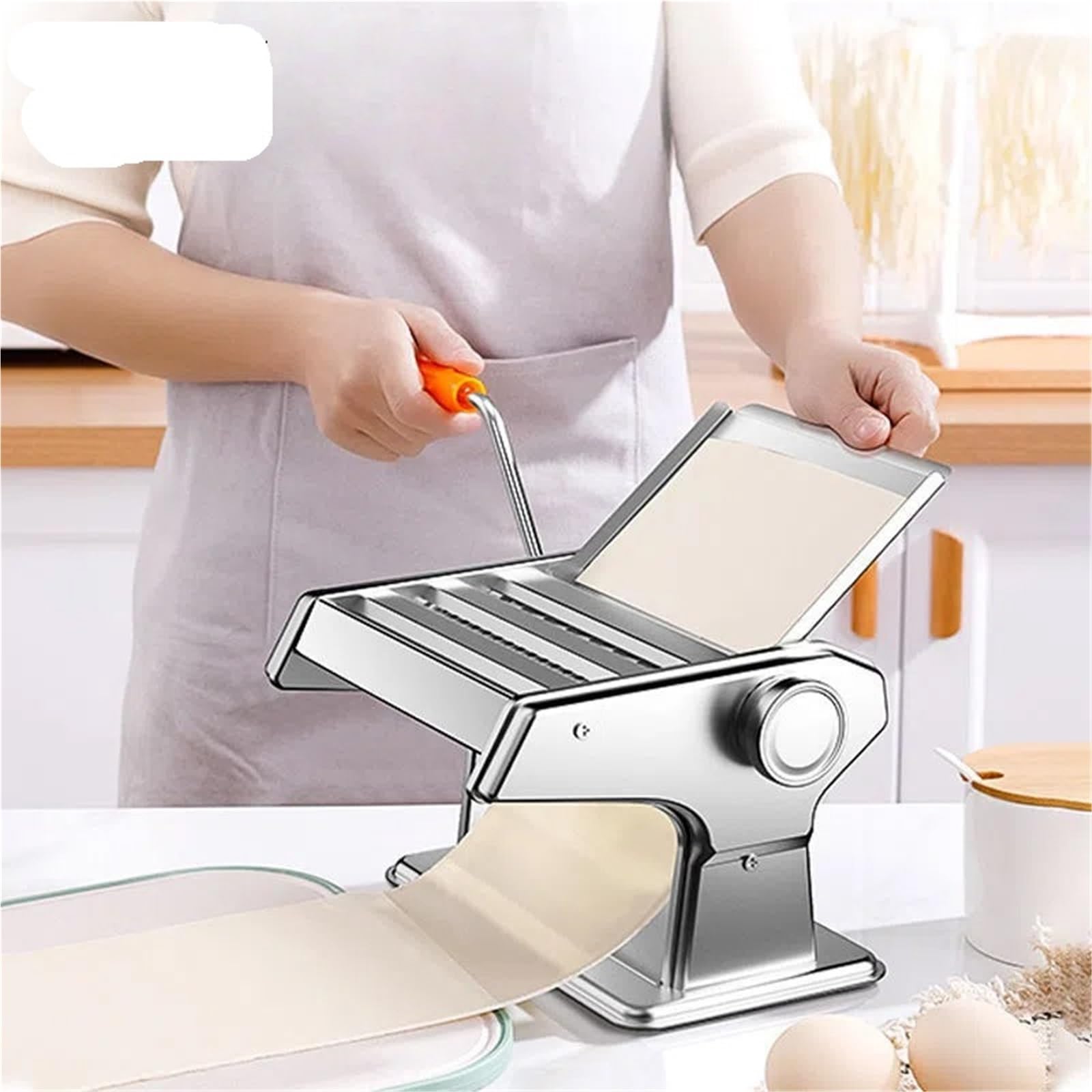 MáQuina De Pasta Manual Máquina manual for hacer pasta de acero inoxidable, prensa for espaguetis, rodillo for colgar fideos, cortador masa con manivela Laminadora De Pasta Manual
