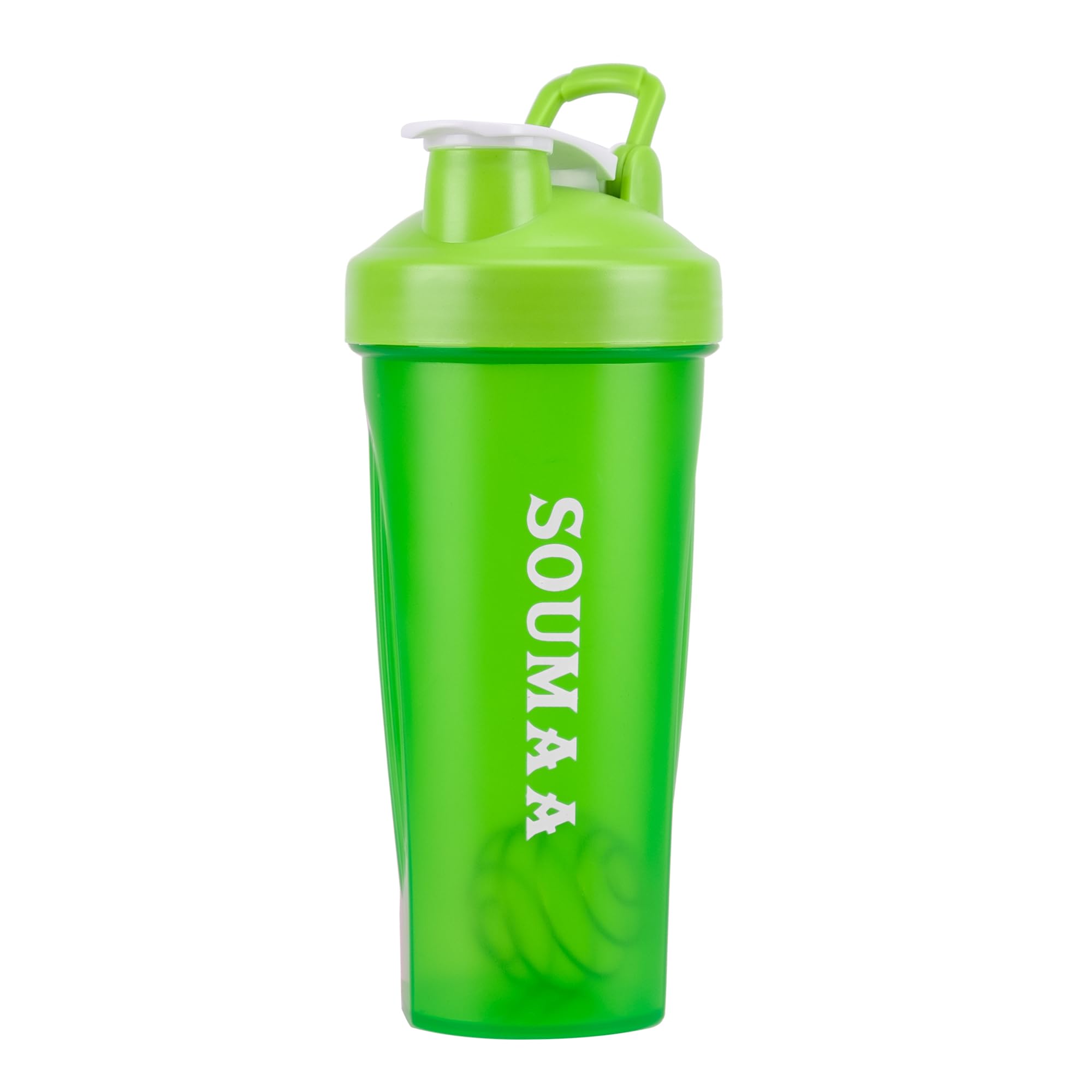 SOUMAA 20 Oz Protein Shaker Bottle – BPA-Free, Leak-Proof With Stainless Steel Mixing Ball – Push-Button Lid, Easy To Clean – Ideal For Gym, Workouts, Smoothies