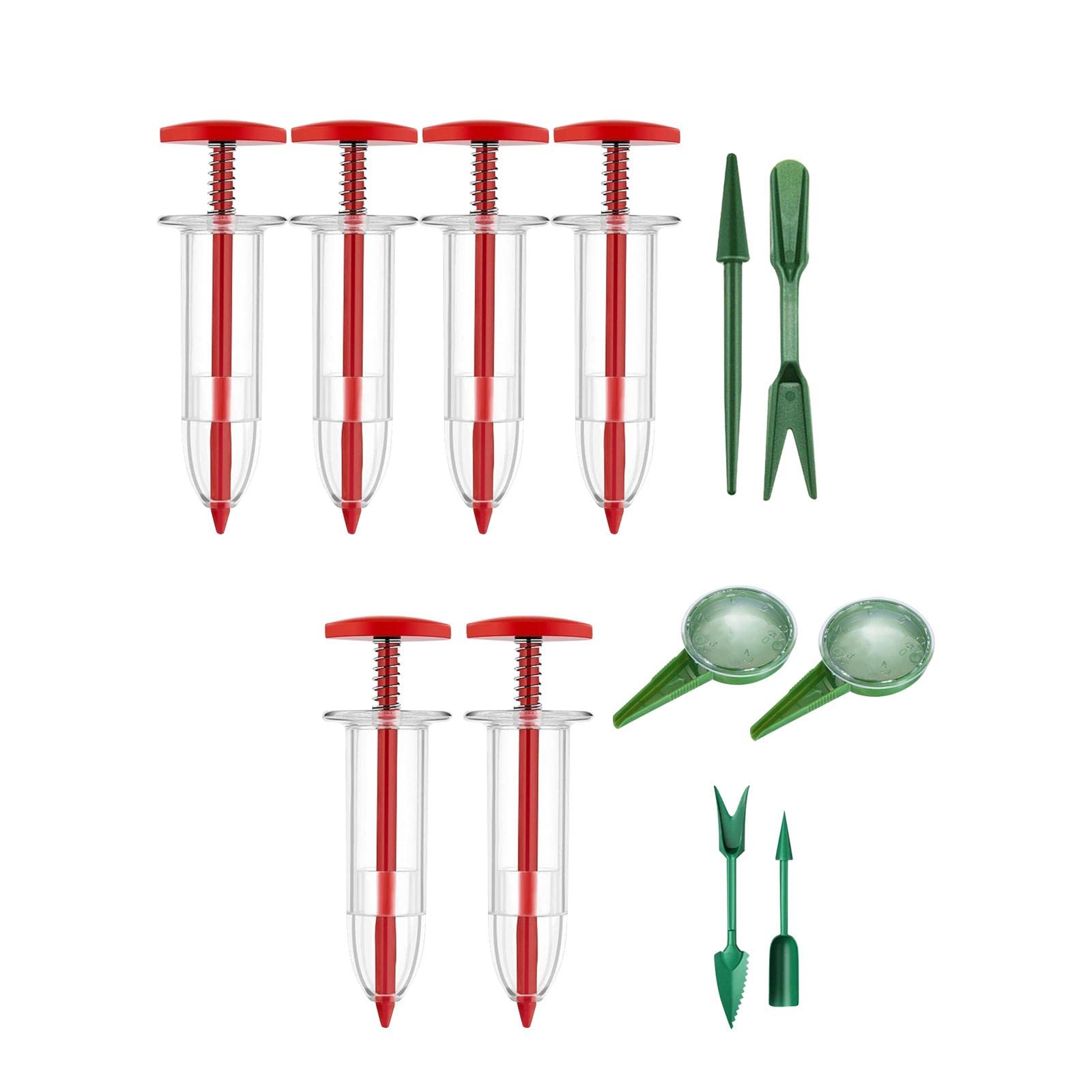 Handheld Seeds Dispenser Garden Seedling Tool Sower Seeder Tool for Garden Red