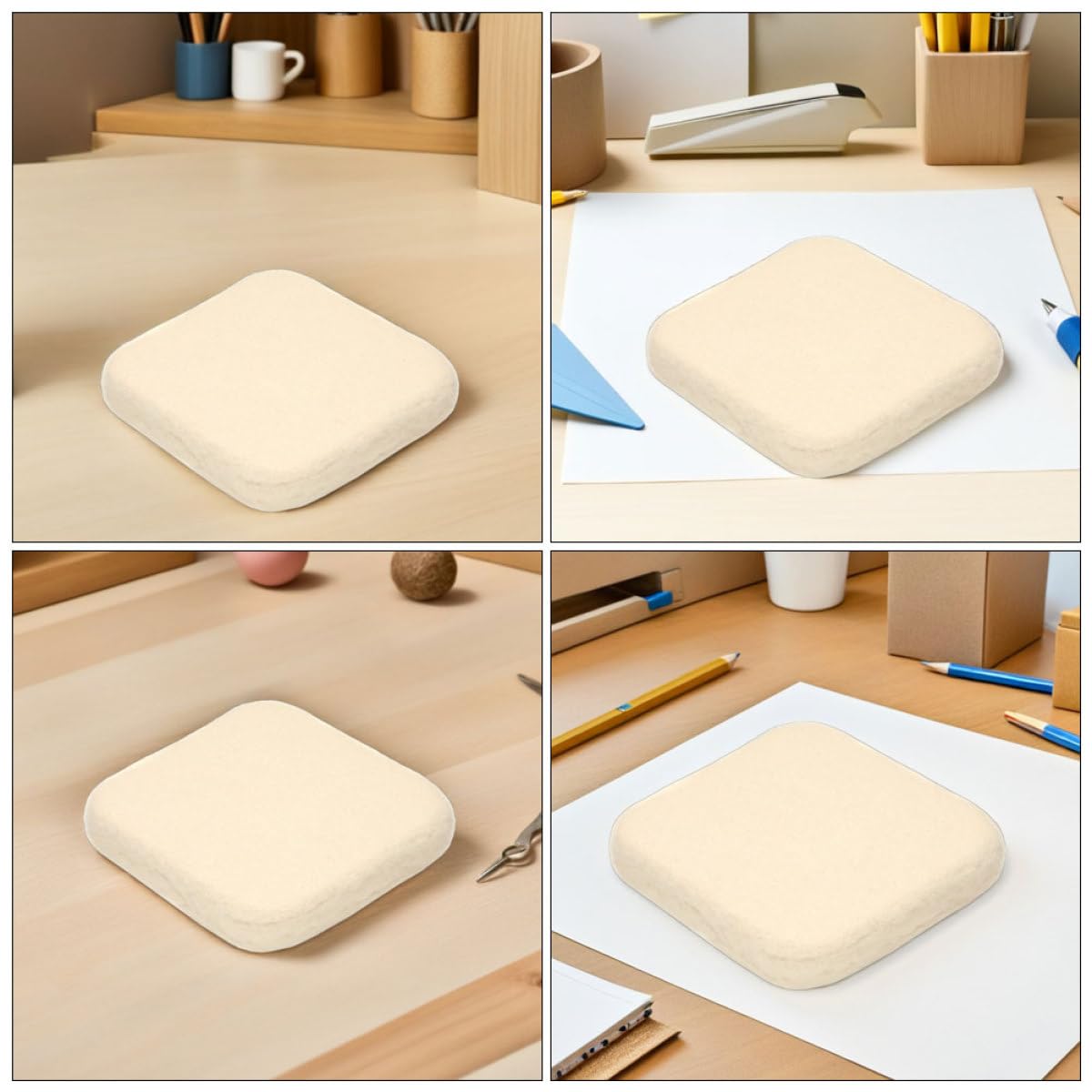 Anneome Almohadilla de Fieltro de Lana de Color Claro para Manualidades, Tapete para Trabajos de Artesanía, Cojín para Fieltrar Aguja, Uso Profesional y Principiantes, Superficie