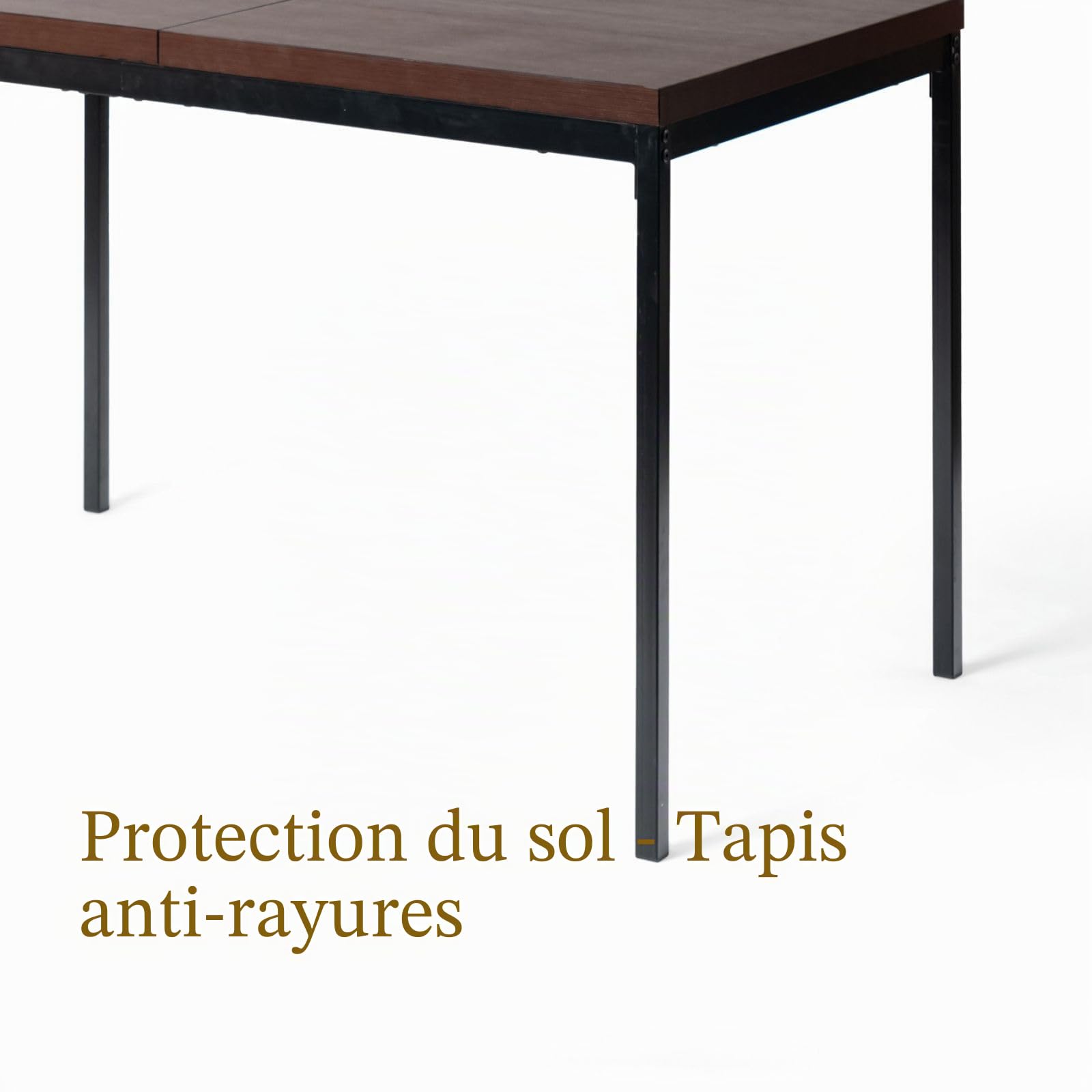FurnitureR Table de conférence Moderne 120 x 70 cm | Plateau MDF élégant et Structure en métal | Table de réunion pour 4 Personnes