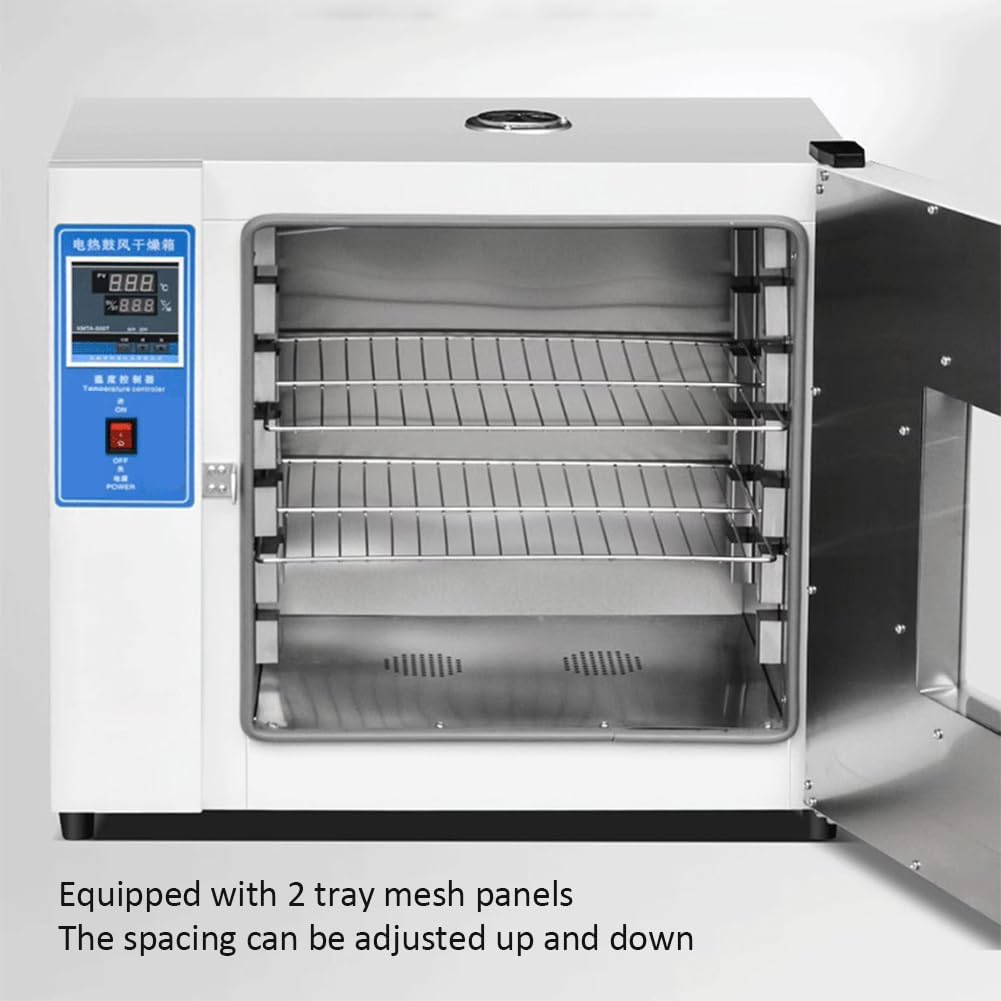300°C Lab Digital Forced Air Convection Drying Oven 500W Industrial Digital Thermostatic Machine 25 * 25 * 25cm 16L,Galvanized,#