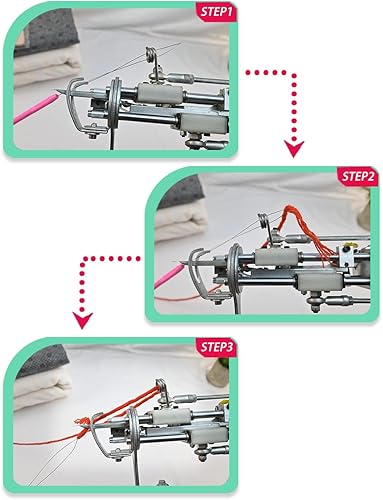 Miniatura 8 de CA+CB, 24 rollos de hilo grueso de 8 capas para alfombras de acolchonado, hilo acrílico para acolchonar, 24 rollos de hilo grueso de 8 capas para