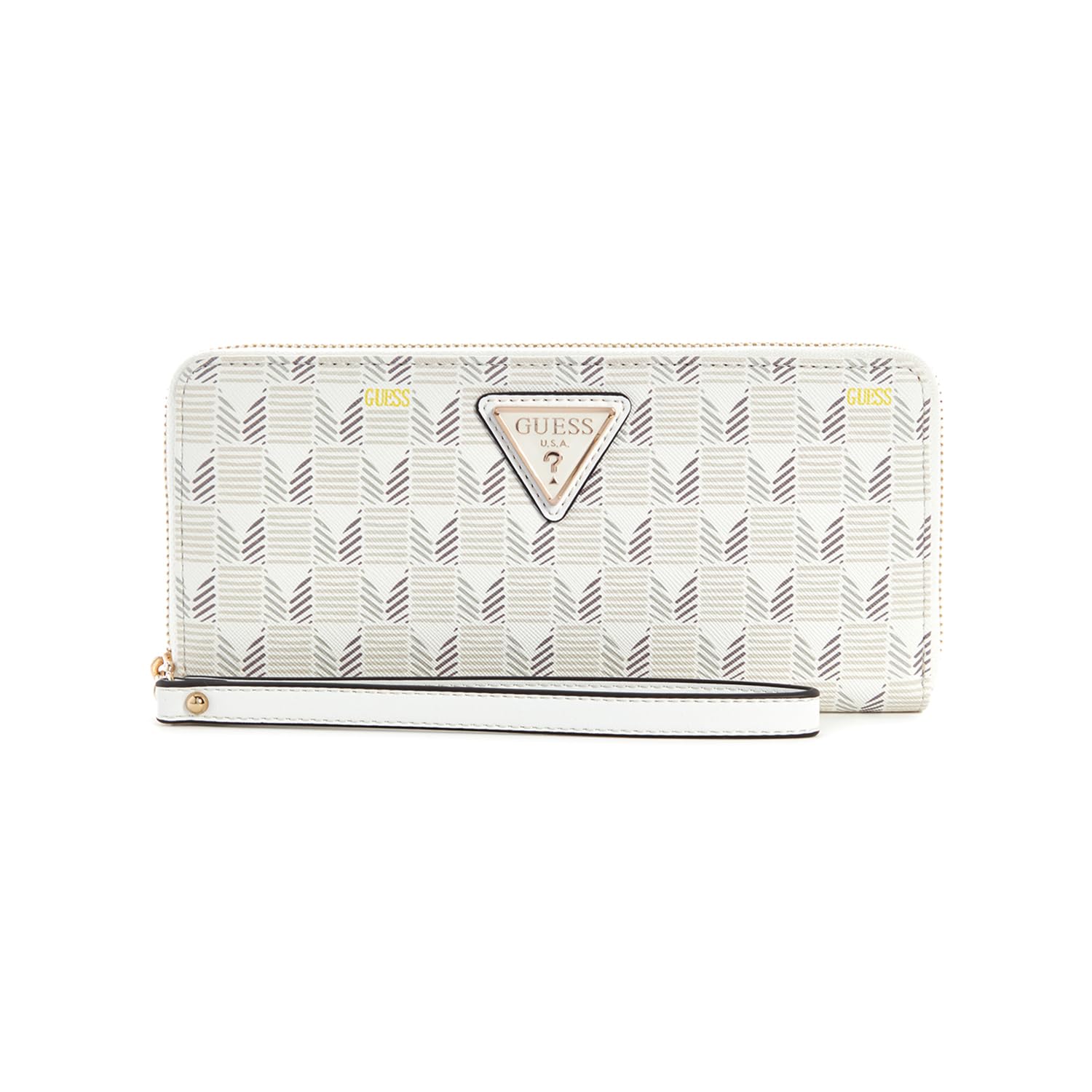 Stone Logo Printed Wave Large Zip Around Wallet-image-3