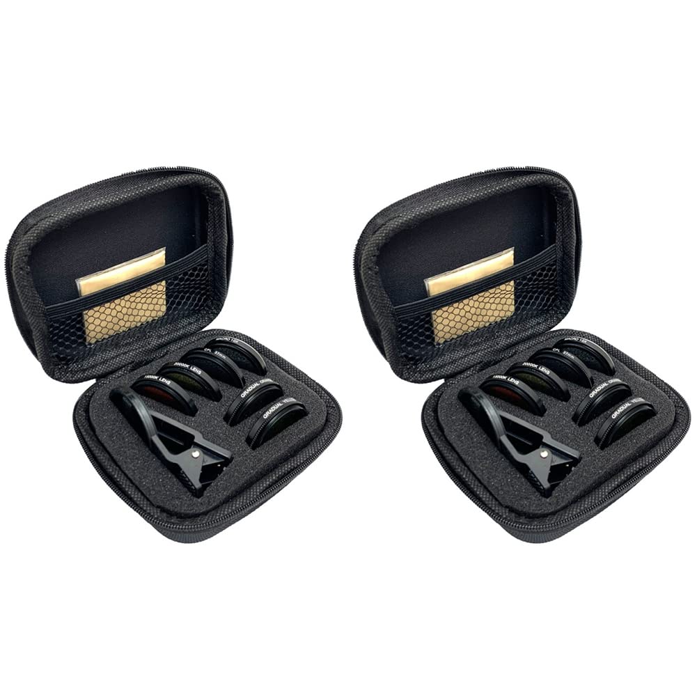 2X Aquarium Lens Fish Tank Phone Filtro Obiettivo della Fotocamera 6 nel 1 Macro Lens Giallo Lens Filter Coral Reef Aquarium Photography