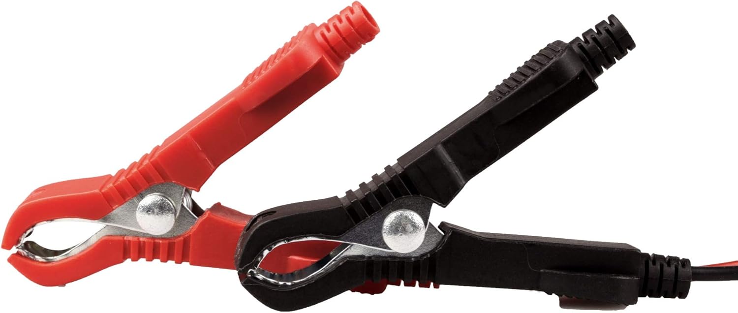 Red and black battery clamps