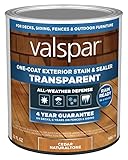 Valspar Stain&Sealer TRNSP CDR NATL QT VL1028074-14