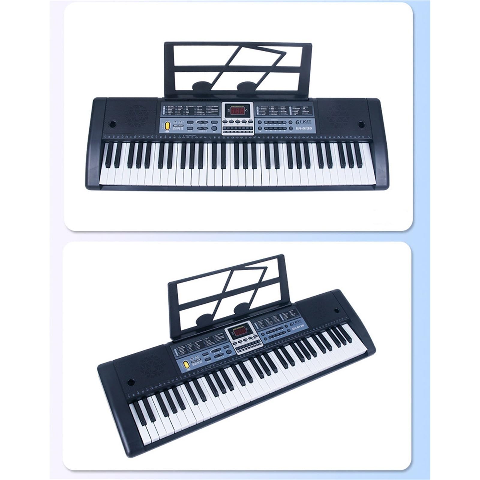 Pianino Elektroniczne Elektroniczne Pianino Wokalne 61 Klawiszy Wielofunkcyjne Przenośne Podświetlane Łatwe Do Grania