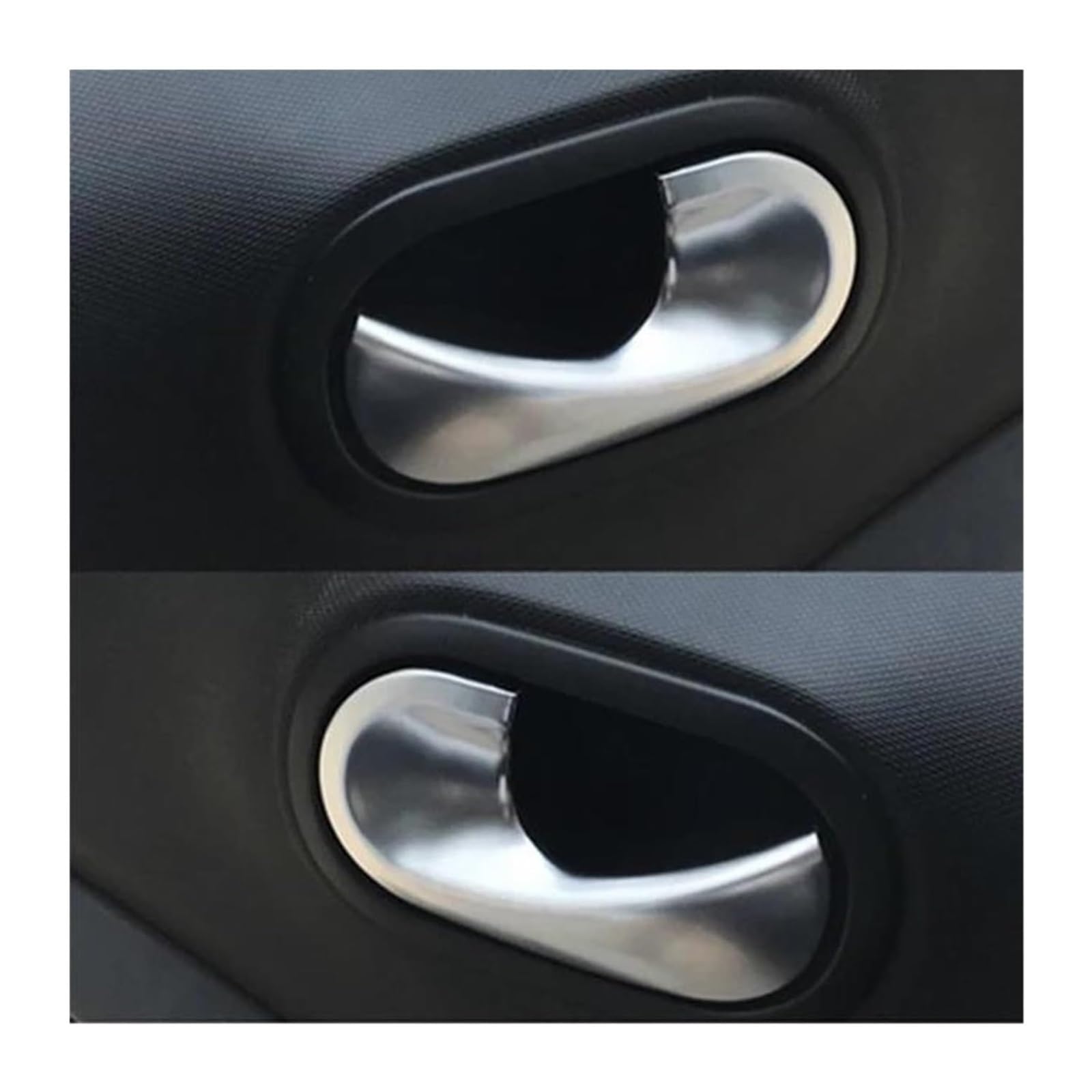 Fahbstr Silver Car Inner Handle Car Interior Door Handle Inner Bowl Decorative Stickers For Smart 453 For Fortwo For Forfour(Silver)