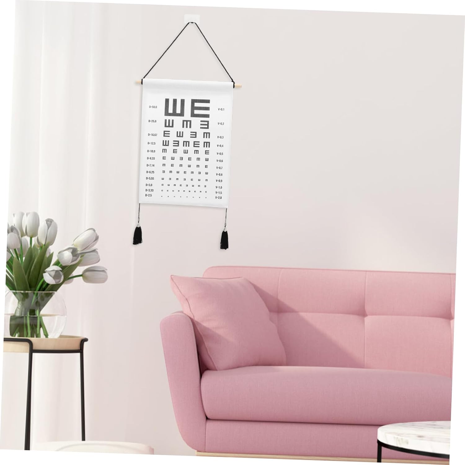 Unomor Backdrop Eye Testing Chart Standard Eye Chart for Visual Exams Wall Decor for Home and Classroom Easy Installation Vibrant Colors