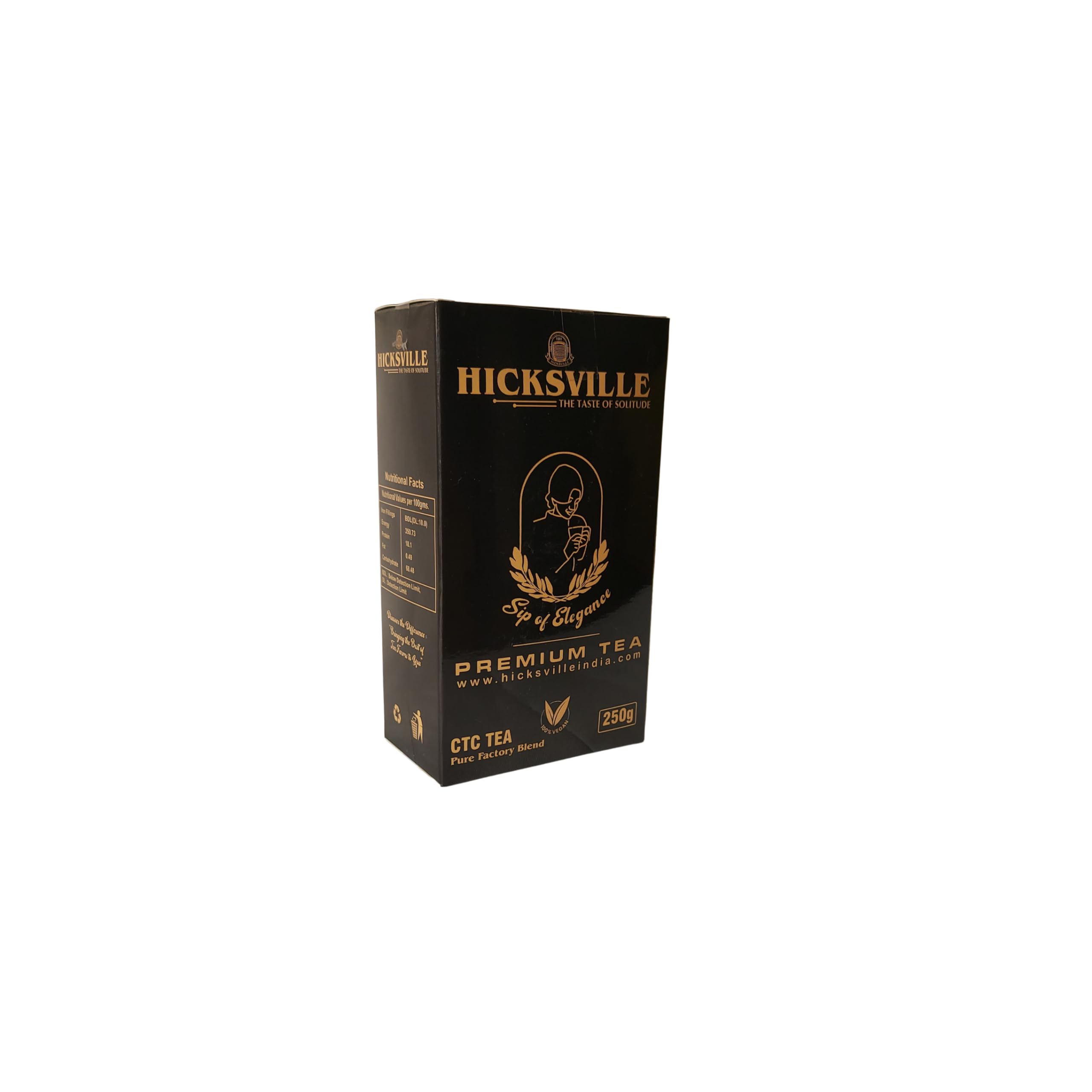 HICKSVILLE Premium Dust Tea 250Gm | Nilgiri Tea - Feel The Sip Of Elegance | Ctc Chai Tea | Pure Factory Blend