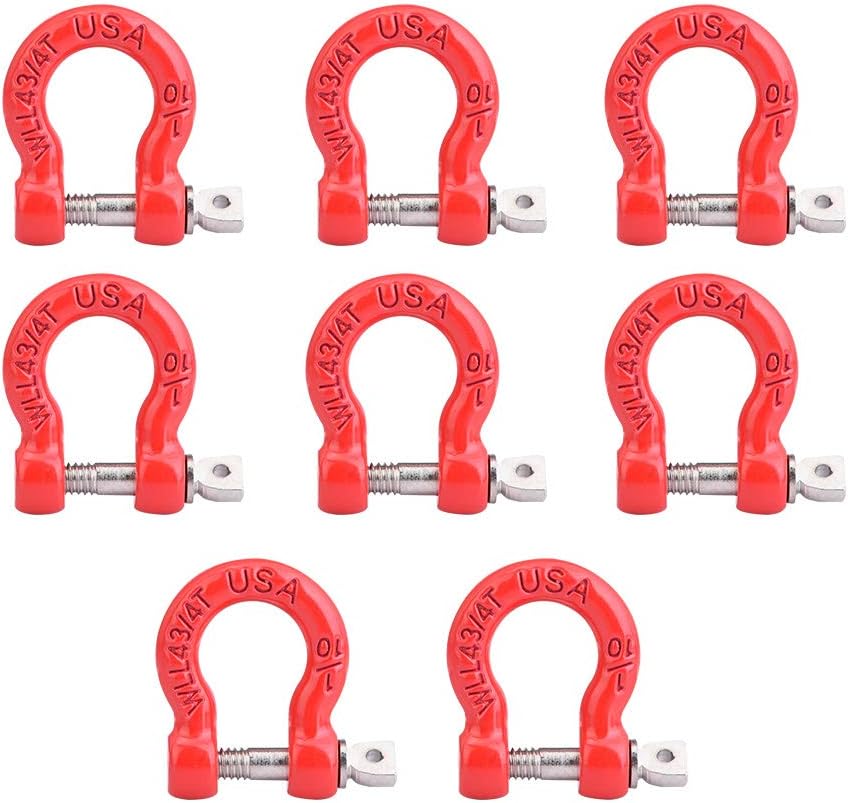 Oumefar 8PCS Assemble Parts Metal Tow Shackle Lock Catch for RC Climbing Crawler Car Axial SCX10, CC01, D90, D110, TF2