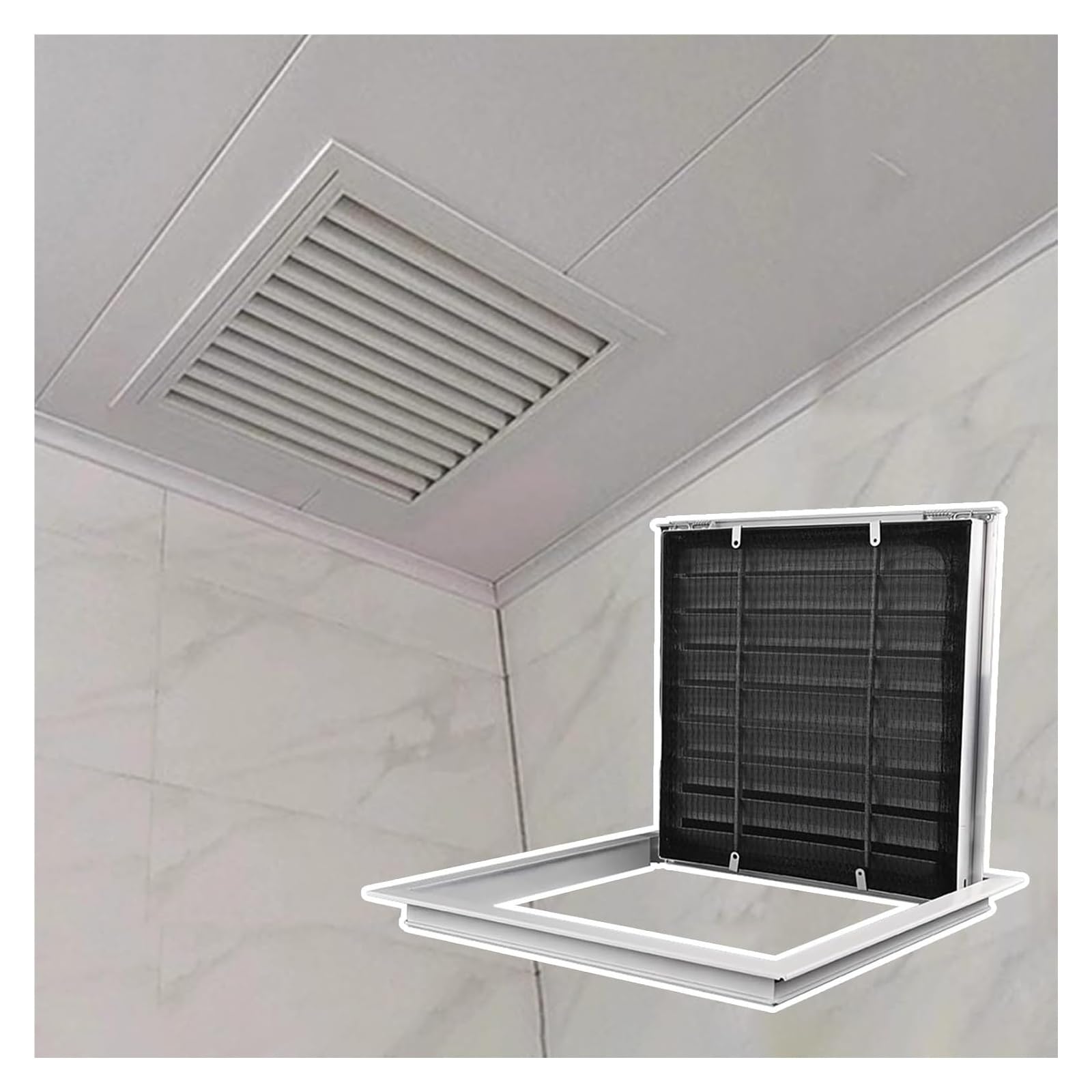 DECAKE Louvered Access Panel, Loered Vented Panel for Ceiling Drywall Plumbing Electrical Multiple Sizes(40x70cm(16x28in))
