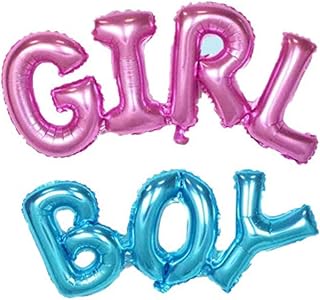 AnnoDeel 2 pcs BOY Girl Letter Balloons, 40